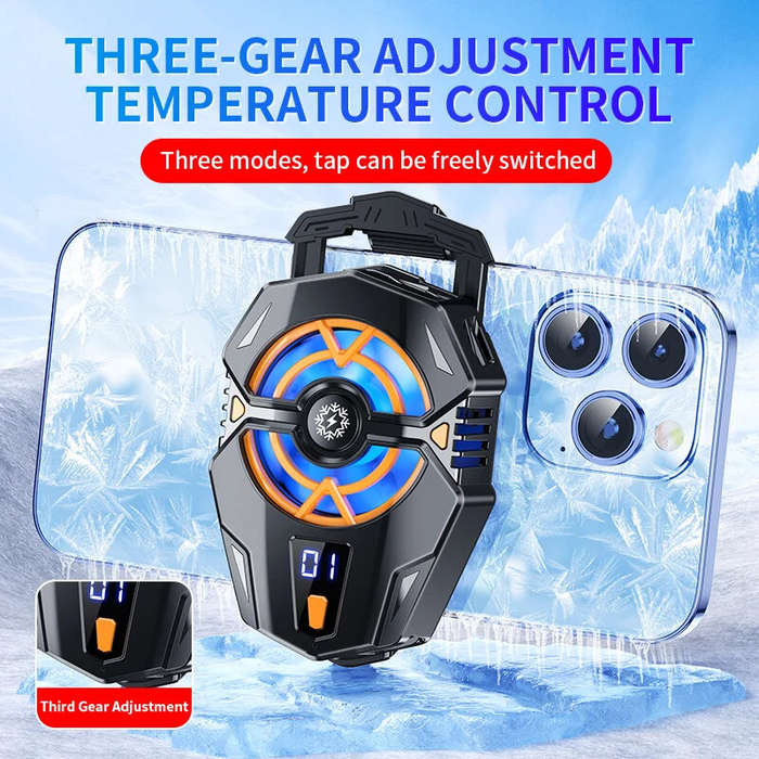 No Digital Display - J20 Digital Display Mobile Phone Radiator Three Speed Adjustable Cooling Mobile
