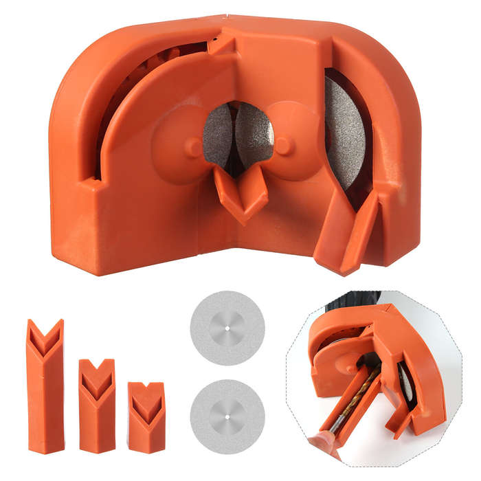 Black - Electric Drill Bit Sharpener Multipurpose Drill Bit Grinding Sharpener for All Bits Drill Gr