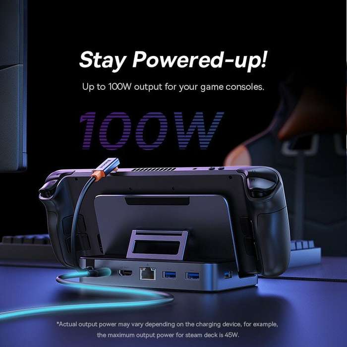 Baseus USB C Docking Station for Steam Deck Nintend Switch Type C to 4K@60Hz DP HDMI-compatible Giga