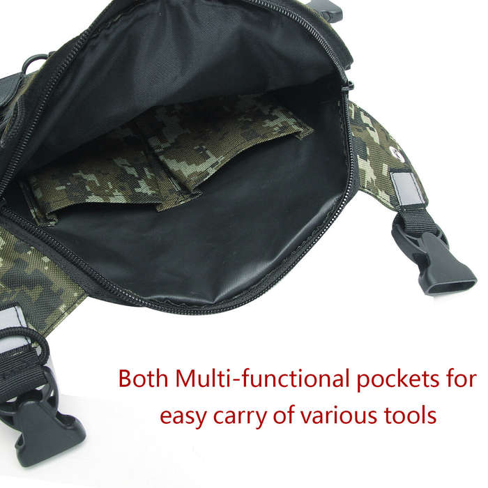 Green - ABBREE PT-10 Multifunctional Handheld Walkie Talkie Backpack Chest Storage Bag for Baofeng U