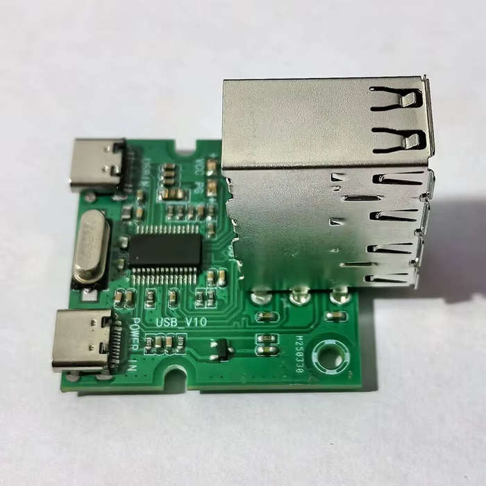 Only Board - Type-C to USB 2.0 Hub 4-Port Controller Expansion Module USB 2.0 to 4 Channel Way Split