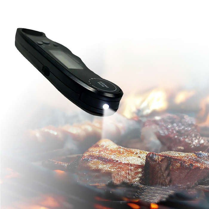 Red - Foldable Dual Probe Food Thermometer BBQ Meat Grill Thermometer Kitchen Oven Grill Thermometer