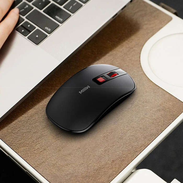 White - Xiaomi MIIIW Lite Wireless Mute Mouse 800/1200/1600DPI Multi-speed 2.4GHz Wireless Receiver