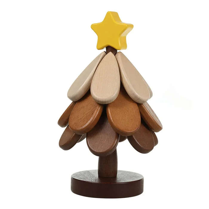 Type A - Wooden Foldable Star / Cherry Style Christmas Tree Creative Heat Insulation Mat Set Dining