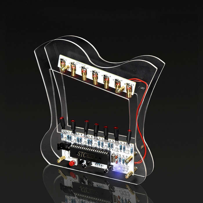 DIY Kit - HU-013 DIY Laser Harp Interactive Seven Laser Strings Kit Adjustable Tone LED Lights DC 5V