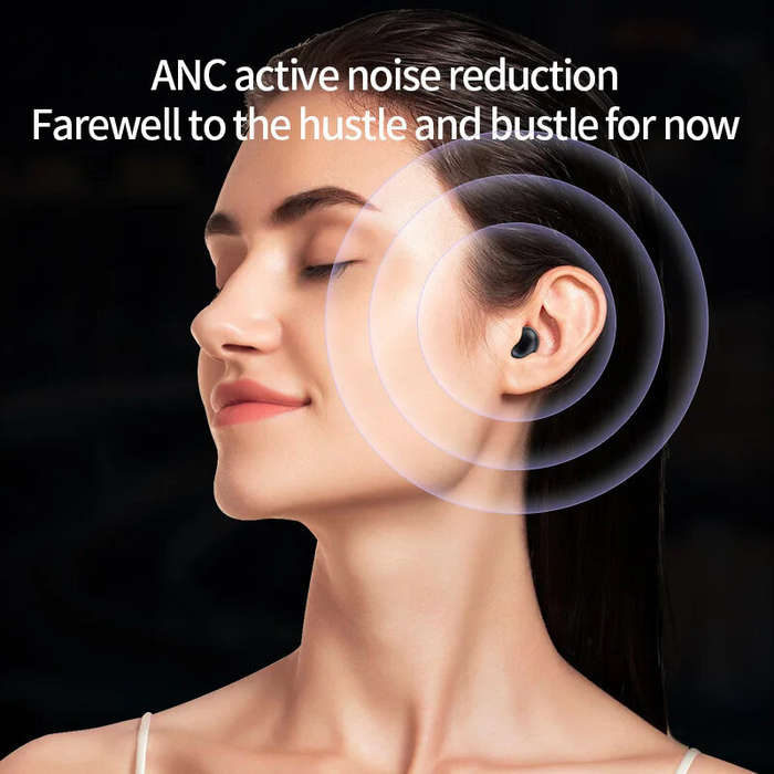Black - S11 Touch Screen Headset Wireless bluetooth 5.4 Earphone ENC Mic Noise Cancelling 13mm Dynam
