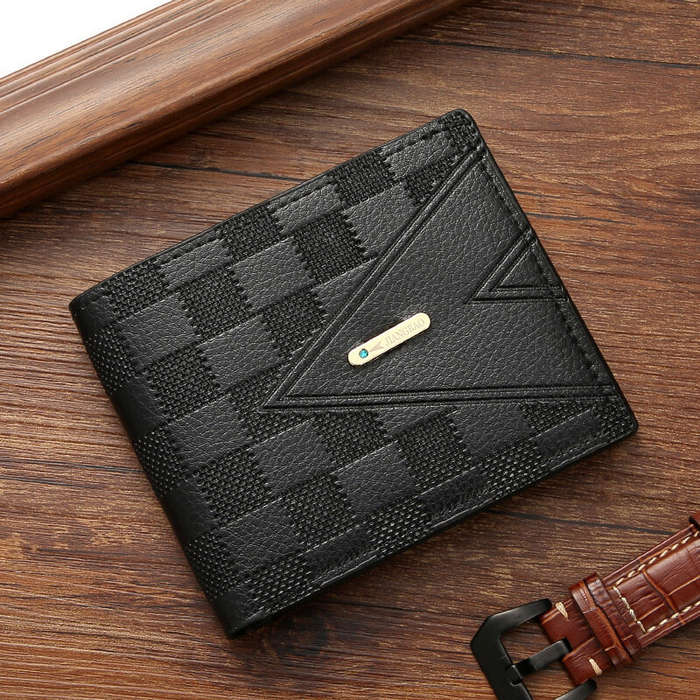 Coffee - Men's Soft PU Leather Wallet Multi-Card Credit Card Purse Folding Purse Short Large Capacit