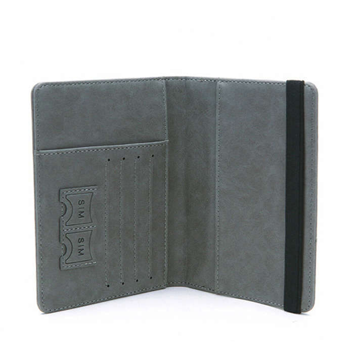 Black - RFID Anti-theft Passport Holder PU Leather Flightticket ID Cards Protection Cover Multi-func