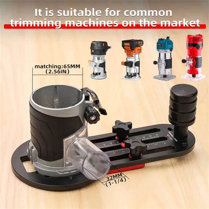 #A - FONSON TOOLS 2 in 1 Slotting Bracket For 65mm Trimming Machine Invisible Fasteners Wardrobe Cup