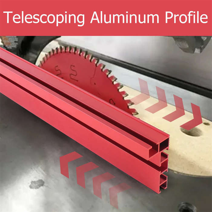 Red - 800mm Aluminum Alloy T-Track Table Saw Router Table Telescoping Fence Woodworking T-Slot Miter