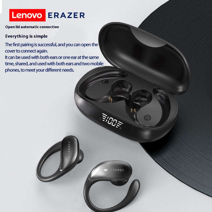 Black - Lenovo ERAZER XT80Pro TWS Gaming Headset Wireless bluetooth 5.4 Earphone 10mm Composite Diap