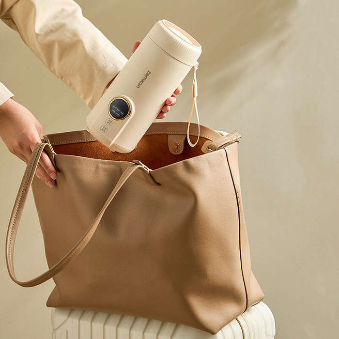 Beige - Zemkon Thermal Water Bottle Water Heating Vacuum Cup Adjustable Temperature Boiling Mug Stai