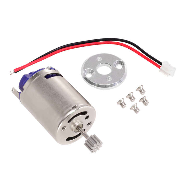 Black - Upgraded Accessories 370 High-Speed Brushed Motor with Base for MN99S MN78 WPL C24 C34 RC Ca