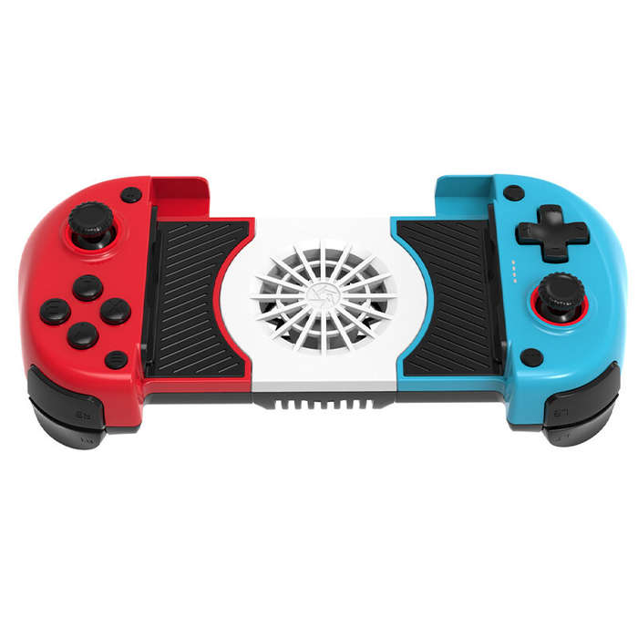 Black - X3 2-in-1 Cooling Fan Stretching Wireless Game Controller with Hall Effect 3D Joystick and T
