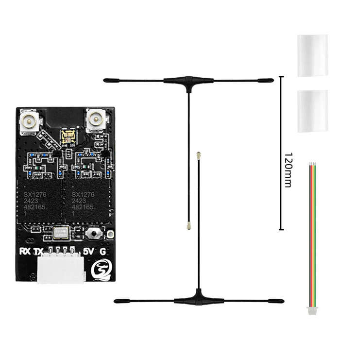 ELRS 915MHz Dual RX & 220mm*2 - SEQURE ELRS 915MHz/868MHz Dual RX True Diversity Dual Antenna Long R
