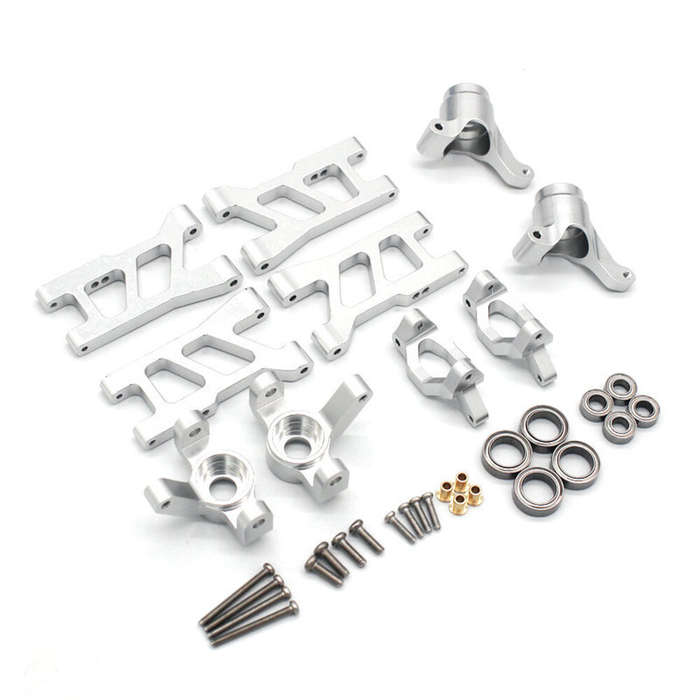 Sky Blue - Upgraded Metal Parts Front Rear Suspension Arms Steering Cup C Hubs Rear Wheel Seat Set f
