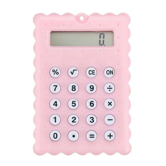 Korean Cartoon Mini Ultra-thin Button Battery Cute Calculator Creative Portable Computer