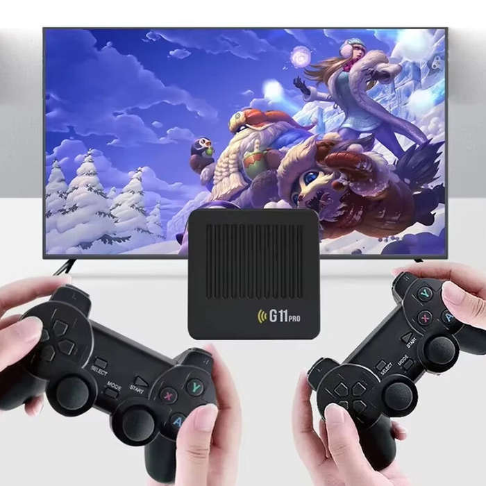 256GB - AMPOWN G11 Pro 256G Game Box Video Game Console Built-in 60000+ Retro Games 2.4G Wireless Ga