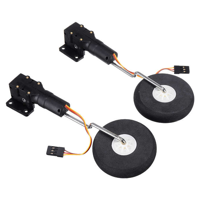 Metallic Worm-type Electronic Retractable Landing Gear for Small Real Electric Fixed-wing RC Aircraf