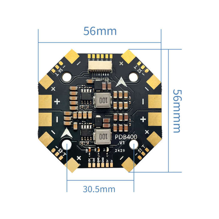 Distribution Board - 30.5*30.5mm Aocoda-RC PDB400 8S 400A PDB Power Distribution Board for RC FPV Ra