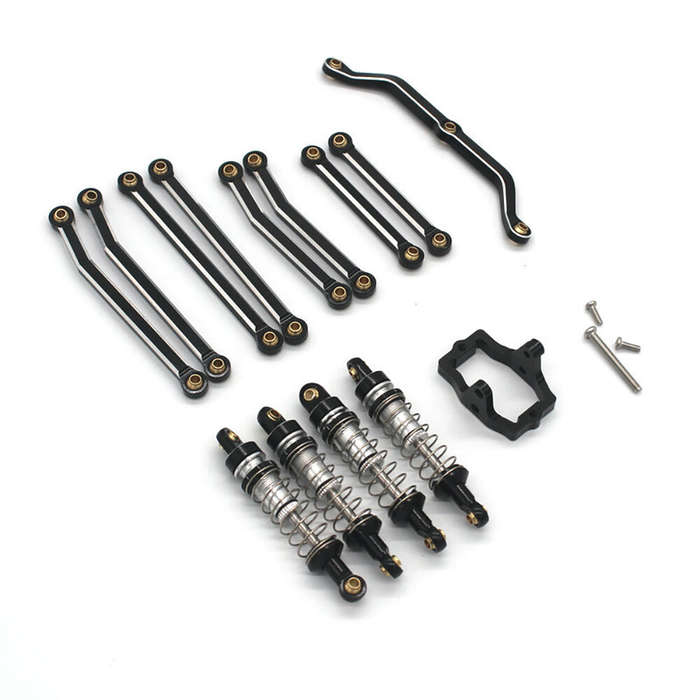 Red - Upgraded Metal Shock Absorber Tie Rod Set For JJRC C8801 AUSTAR AX-8560 TRX4M 1/18 RC Car Acce