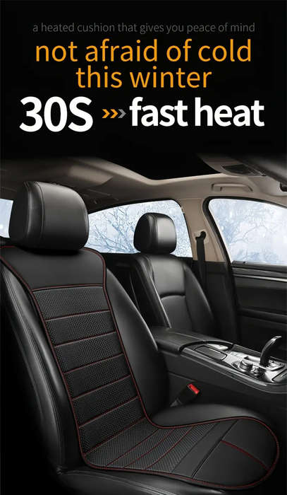 Beige - Car Seat Heater Cushion 12V24V Winter Front Single Seat Heating Pad Car Electric Heating Mat
