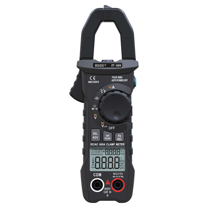 BSIDE ZT-QS9 Digital Clamp Meter 600A Current True RMS Smart Plier ammeter Auto Rang 6000 Counts Mul