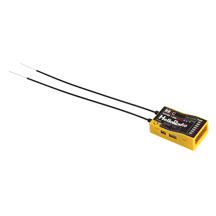 Black - HelloRadioSky HR7C CC2500 2.4GHz 8CH D8/D16/SFHSS PWM Receiver for Fixed Wing RC Airplane