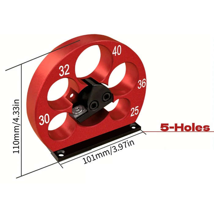 Red - Adjustable Drill Milling Dowel Round Rod Tool with Carbide Blade 25-40mm Holes Electric Drill