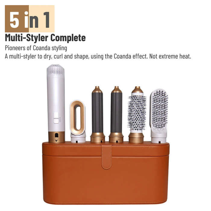 Gift Box - 5 in 1 Multi-Function Styler With Detachable Curling Iron Hair Straightener Hair Brush Ha