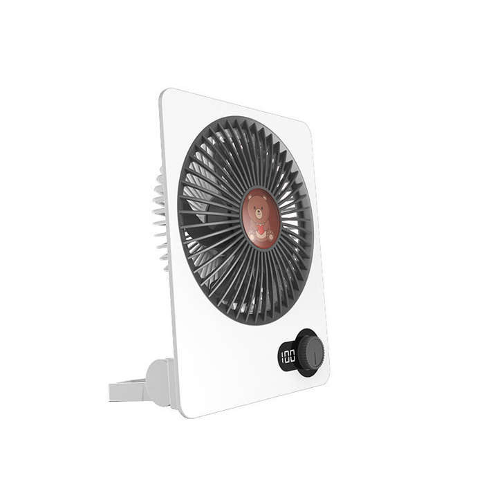 White - USB Desktop Fan Wall-Mounted High Wind Power 100-speed Adjustment USB Electric Fan 180 Adjus