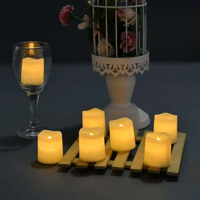 #24 - 24pcs Flameless LED Candle Lights Creative Wish LED Tea Lamp Warm White Halloween Wedding Chri
