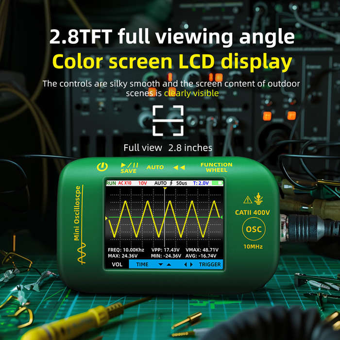Upgrade - BSIDE OT2 10MHz Digital Portable Oscilloscope 48MSa/s 2IN1 Signal Generator Sampling Rate