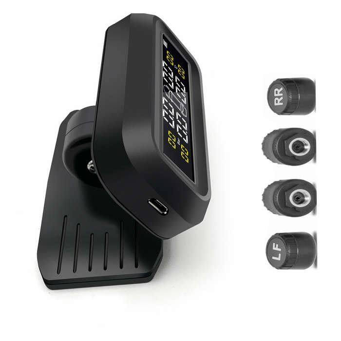 Car TPMS Tire Pressure Monitor Solar Wireless External Display External Tire Pressure Monitoring Sys