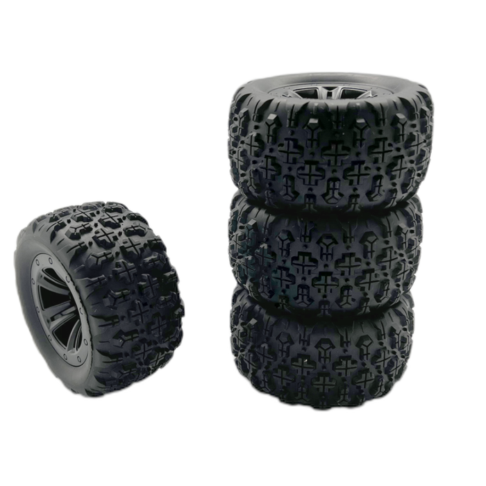 Tires - 4PCS Upgraded Tires Wheels for Wltoys 144010 MJX 16208 16209 16210 SCY MNRC MN128 1/12 1/14
