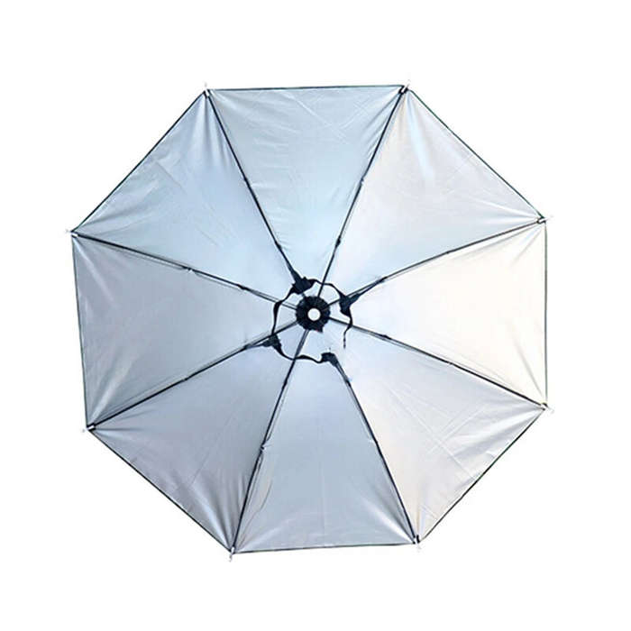 Dark Blue - 55cm Portable Rain Fishing Umbrella Hat Foldable Outdoor Fishing Anti-Sun Waterproof Umb