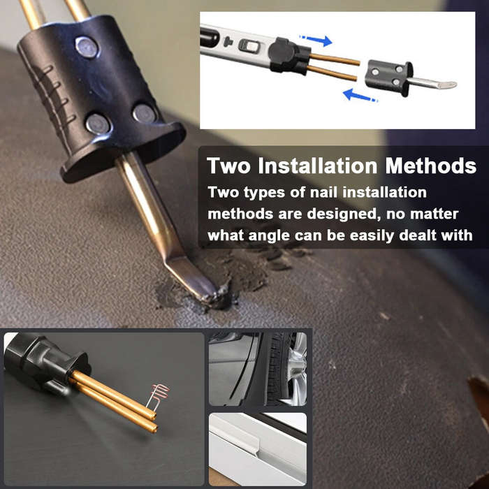 Full Kit - Mini Cordless Hot Nailing Machine Hot Stapler Car Bumpers Repair Soldering Iron USB Type-