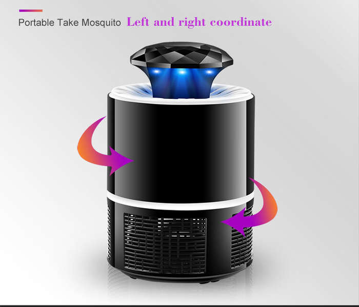 White - 360 LED Portable LED Mosquito Killing Lamp USB Charging Insect Bug Zapper Qiuet Design