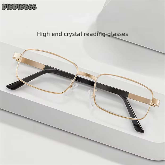 +150 - HD Anti-glare Reading Glasses for Men Women Scratch-resistant Comfy Crystal Presbyopia Glasse