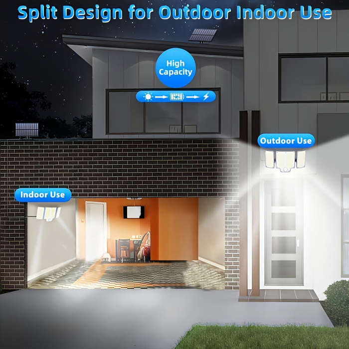 280LED - 280LED Split Design Motion Sensor Solar LED Floodlight With Remote Control 3 Modes IP65 Wat