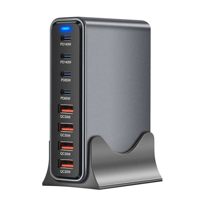 US Plug - [GaN Tech] Bakeey YMX-530W 530W 8-Port USB PD Charger 4USB-A+4USB-C PD QC Fast Charging De