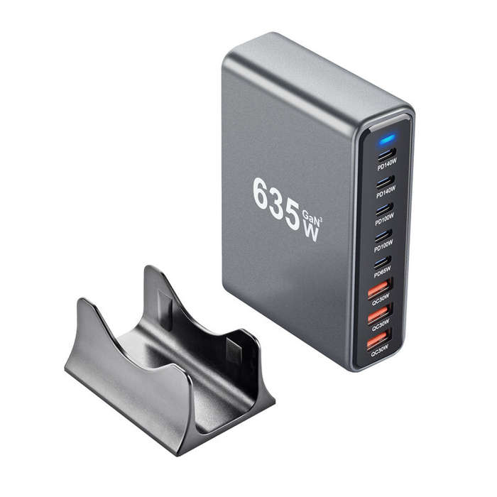 US Plug - [GaN Tech] Bakeey YMX-635W 635W 8-Port USB PD Charger 3USB-A+5USB-C PD QC Fast Charging De