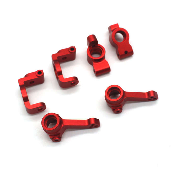 Red - Metal Upgraded Spare Parts Steering Cup C Seat Rear Wheel Seat for HN H9802 H9803 1/10 Flat Ru