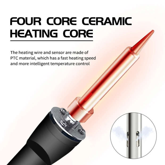 #A - 90W Digital Soldering Iron Adjustable Temperature Welding Tool Set Fast Heating Real-Time Displ