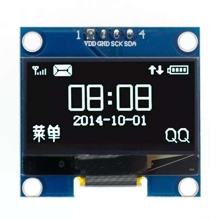 7pinSPI-White - 1.3 Inch OLED Display Module White/Blue 128X64 SPI/IIC I2C Communicate Color 4Pin/7P