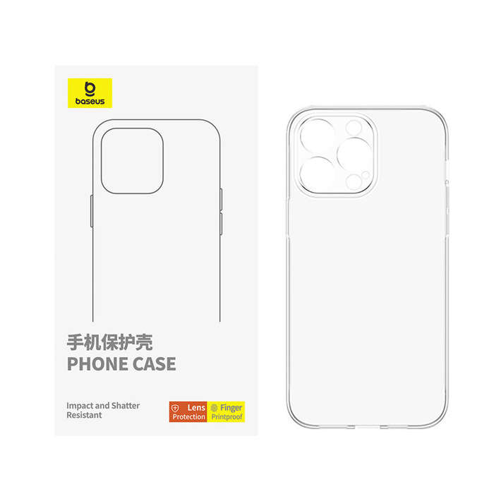 iPhone 16 Pro - Baseus Simple Series Transparent Mobile Phone Case for iPhone 16 Pro Max Shockproof