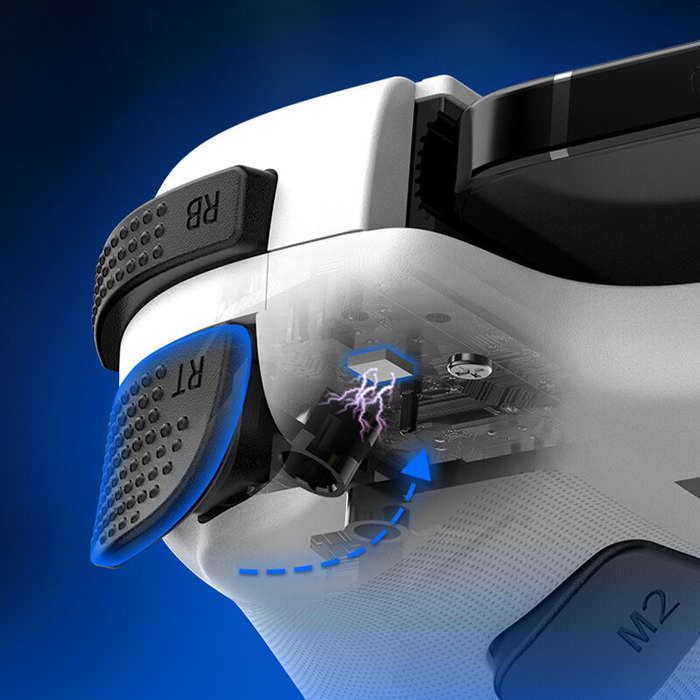 Black - BSP-D11S Stretchable Gaming Controller with Semi-conductor Cooling Fan 3D Joystick Hall Trig