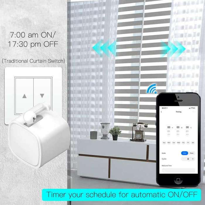 White - Smart Switch Button Pusher Bluetooth Fingerbot Tuya Smart Life App or Timer Control Add Hub