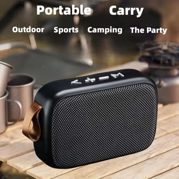 Black - G2 Portable bluetooth Speaker Mini Fabric Speaker HiFi Loudspeaker Deep Bass Hands-free Call