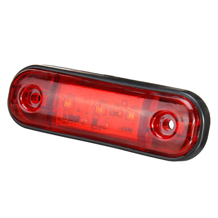 White - LED Side Marker Indicator Light Waterproof For 12V 24V Trailer Truck Bus Lorry Van